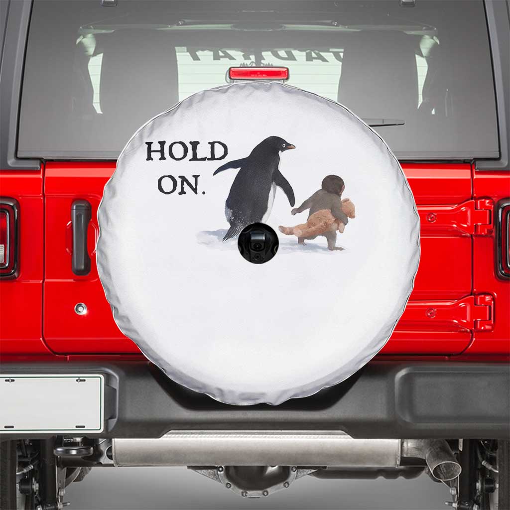 Baby Monkey Punch Viral Trend Spare Tire Cover Hold On TS14 White Print Your Wear