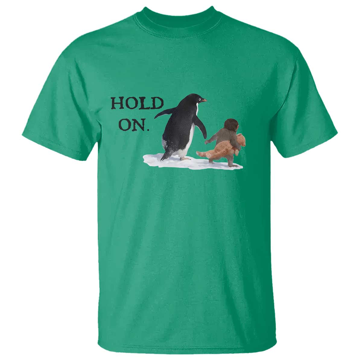 Baby Monkey Punch Viral Trend T Shirt Hold On TS14 Irish Green Print Your Wear