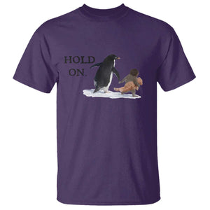 Baby Monkey Punch Viral Trend T Shirt Hold On TS14 Purple Print Your Wear
