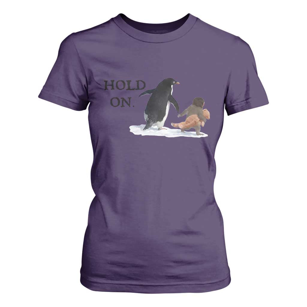Baby Monkey Punch Viral Trend T Shirt For Women Hold On TS14 Purple Print Your Wear