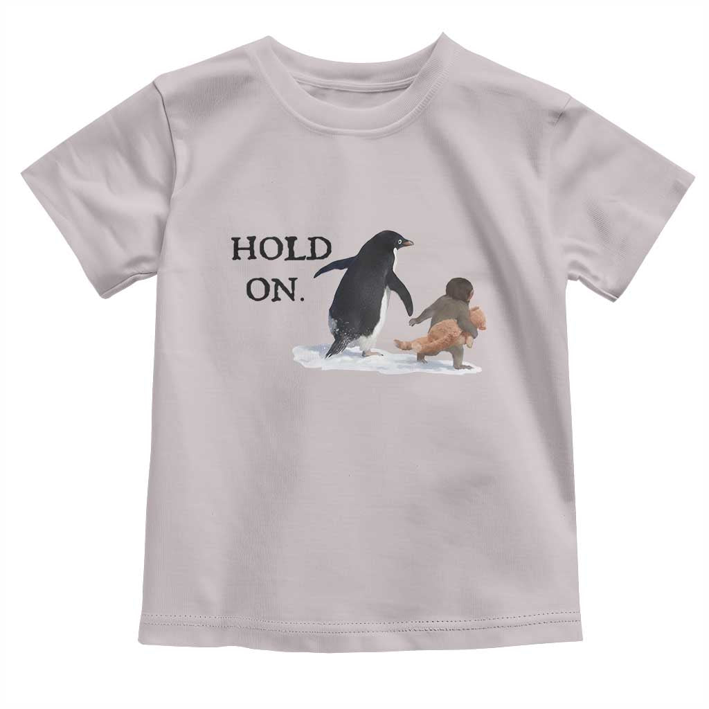 Baby Monkey Punch Viral Trend Toddler T Shirt Hold On TS14 Ice Gray Print Your Wear