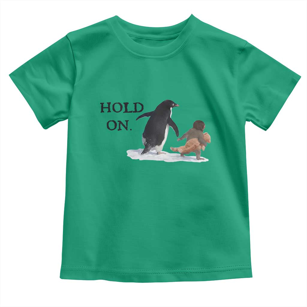 Baby Monkey Punch Viral Trend Toddler T Shirt Hold On TS14 Irish Green Print Your Wear