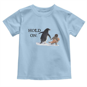 Baby Monkey Punch Viral Trend Toddler T Shirt Hold On TS14 Light Blue Print Your Wear