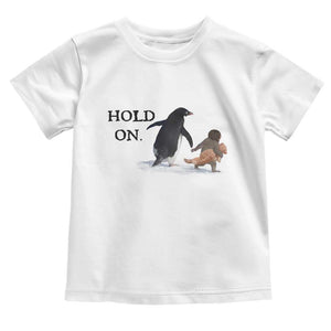 Baby Monkey Punch Viral Trend Toddler T Shirt Hold On TS14 White Print Your Wear