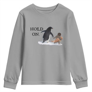 Baby Monkey Punch Viral Trend Youth Sweatshirt Hold On TS14 Sport Gray Print Your Wear