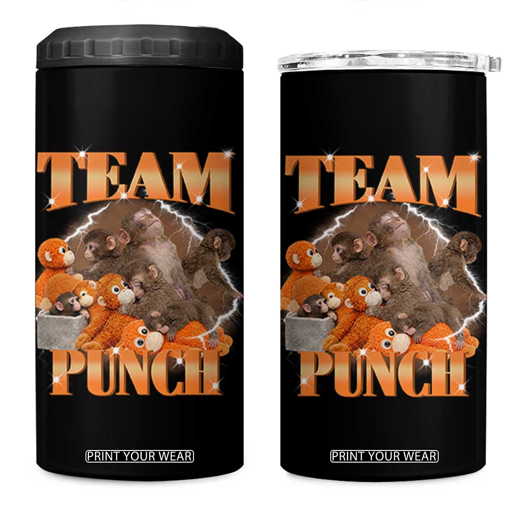 Viral Punch Monkey 4 in 1 Can Cooler Tumbler Cute Baby Monkey With Plush Toy Meme TS14 One Size: 16 oz Black Print Your Wear