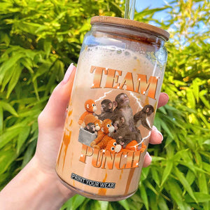 Viral Punch Monkey Glass Can Cute Baby Monkey With Plush Toy Meme TS14 Black Print Your Wear