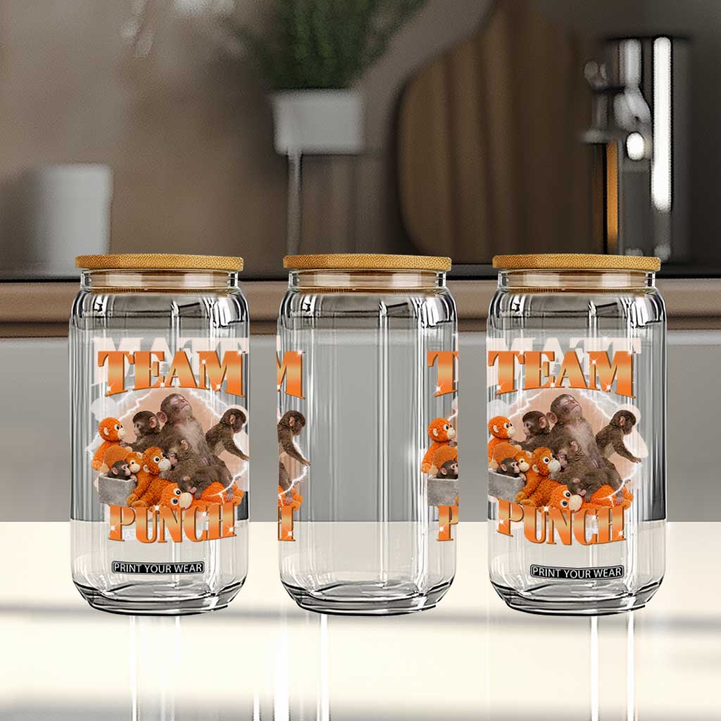 Viral Punch Monkey Glass Can Cute Baby Monkey With Plush Toy Meme TS14 Print Your Wear