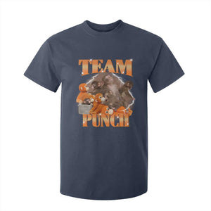 Viral Punch Monkey T Shirt For Kid Cute Baby Monkey With Plush Toy Meme TS14 Navy Print Your Wear
