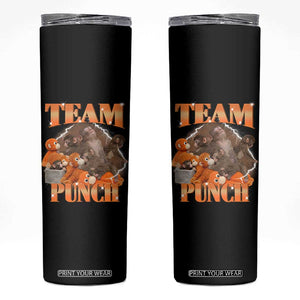 Viral Punch Monkey Skinny Tumbler Cute Baby Monkey With Plush Toy Meme TS14 Black Print Your Wear