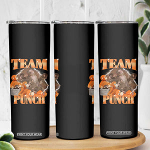 Viral Punch Monkey Skinny Tumbler Cute Baby Monkey With Plush Toy Meme TS14 Print Your Wear
