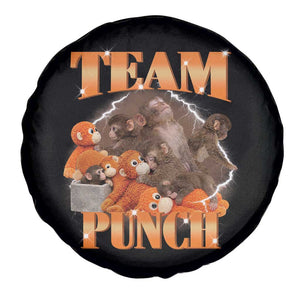 Viral Punch Monkey Spare Tire Cover Cute Baby Monkey With Plush Toy Meme TS14 Print Your Wear
