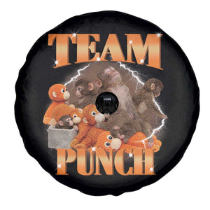 Viral Punch Monkey Spare Tire Cover Cute Baby Monkey With Plush Toy Meme TS14 Print Your Wear
