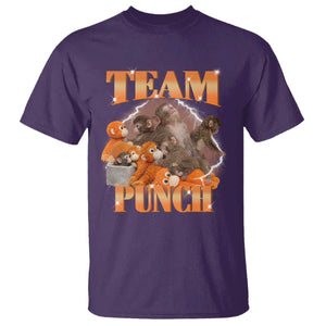 Viral Punch Monkey T Shirt Cute Baby Monkey With Plush Toy Meme TS14 Purple Print Your Wear