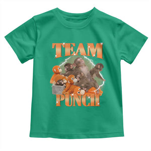 Viral Punch Monkey Toddler T Shirt Cute Baby Monkey With Plush Toy Meme TS14 Irish Green Print Your Wear