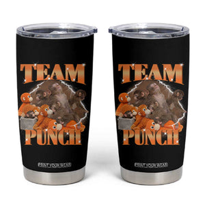 Viral Punch Monkey Tumbler Cup Cute Baby Monkey With Plush Toy Meme TS14 Black Print Your Wear