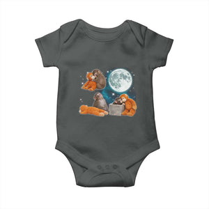 Baby Monkey Punch Baby Onesie Team Punch Monkey Viral Trend TS14 Dark Heather Print Your Wear