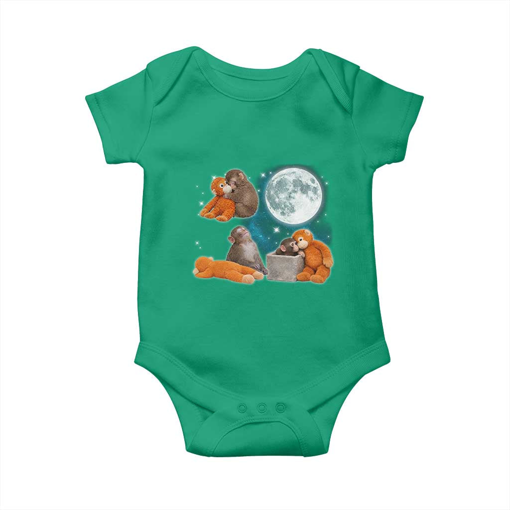 Baby Monkey Punch Baby Onesie Team Punch Monkey Viral Trend TS14 Irish Green Print Your Wear