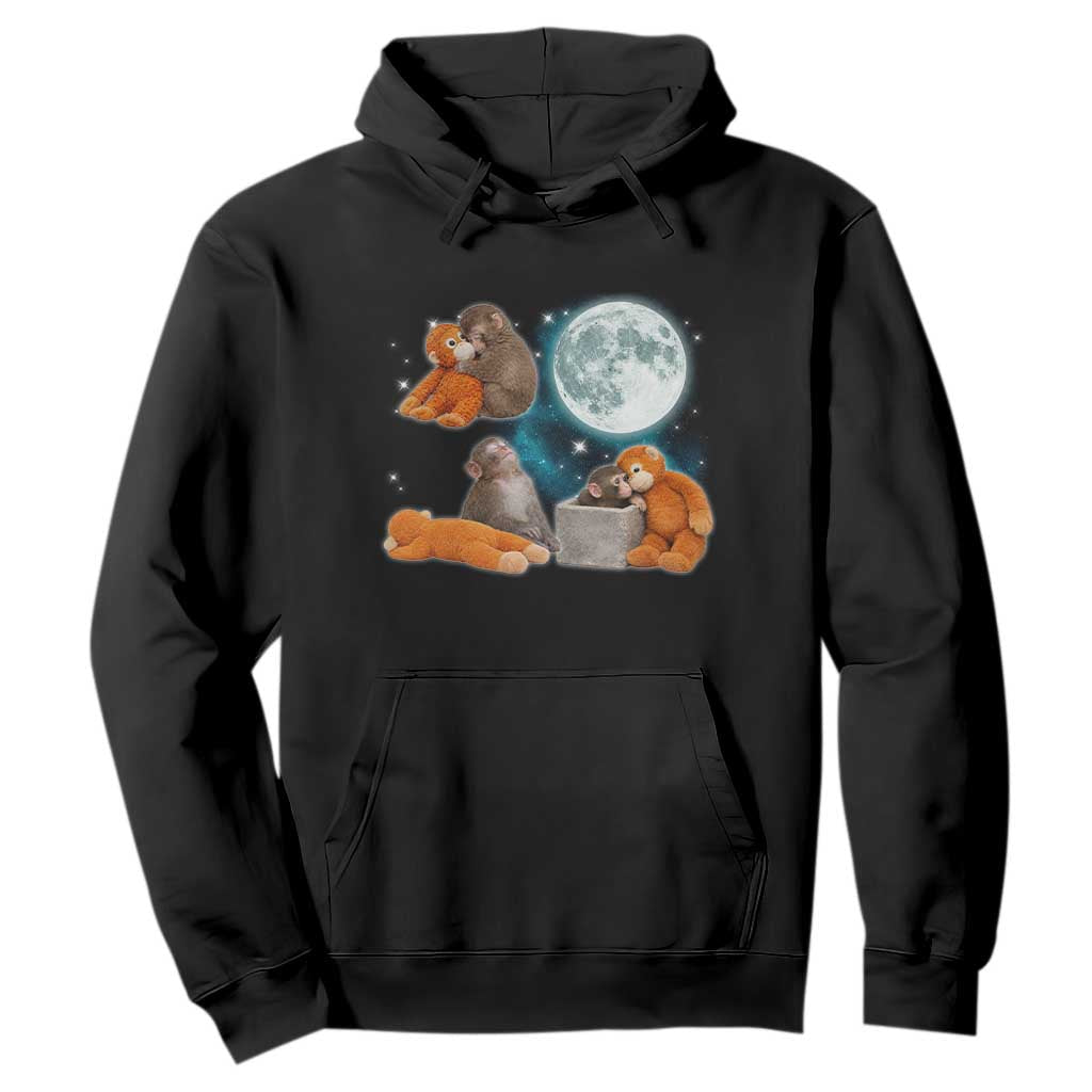 Baby Monkey Punch Hoodie Team Punch Monkey Viral Trend TS14 Black Print Your Wear