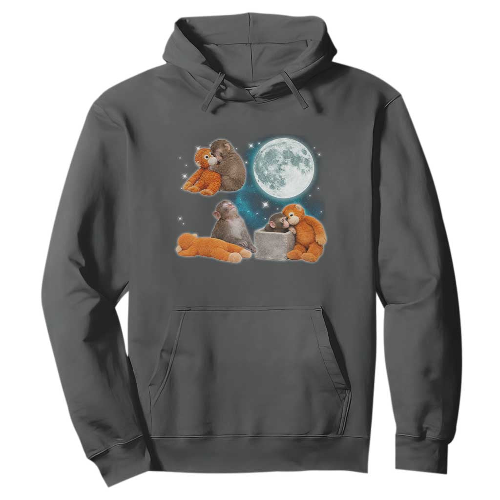 Baby Monkey Punch Hoodie Team Punch Monkey Viral Trend TS14 Dark Heather Print Your Wear