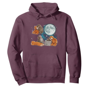 Baby Monkey Punch Hoodie Team Punch Monkey Viral Trend TS14 Maroon Print Your Wear