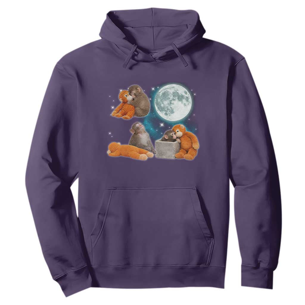 Baby Monkey Punch Hoodie Team Punch Monkey Viral Trend TS14 Purple Print Your Wear