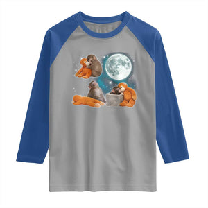 Baby Monkey Punch Raglan Shirt Team Punch Monkey Viral Trend TS14 Sport Gray Royal Print Your Wear