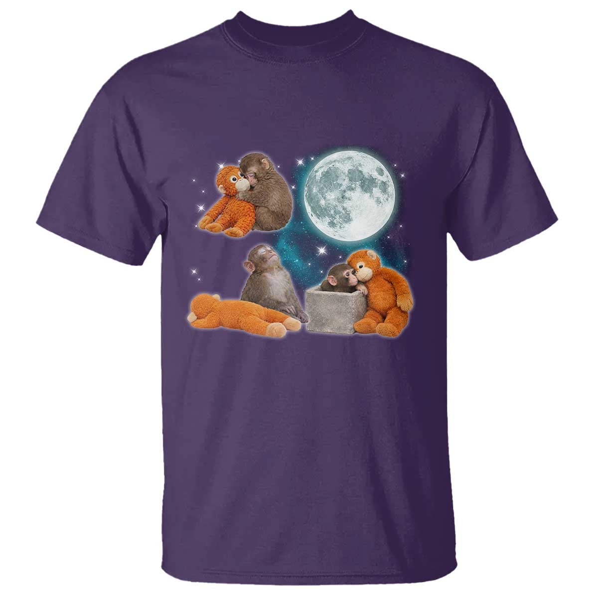 Baby Monkey Punch T Shirt Team Punch Monkey Viral Trend TS14 Purple Print Your Wear