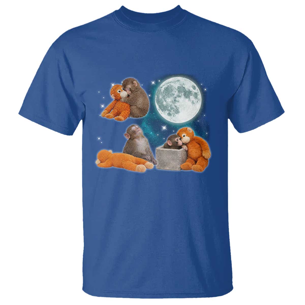 Baby Monkey Punch T Shirt Team Punch Monkey Viral Trend TS14 Royal Blue Print Your Wear