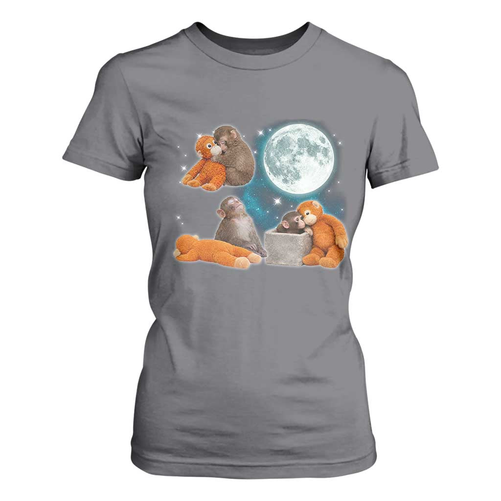 Baby Monkey Punch T Shirt For Women Team Punch Monkey Viral Trend TS14 Charcoal Print Your Wear