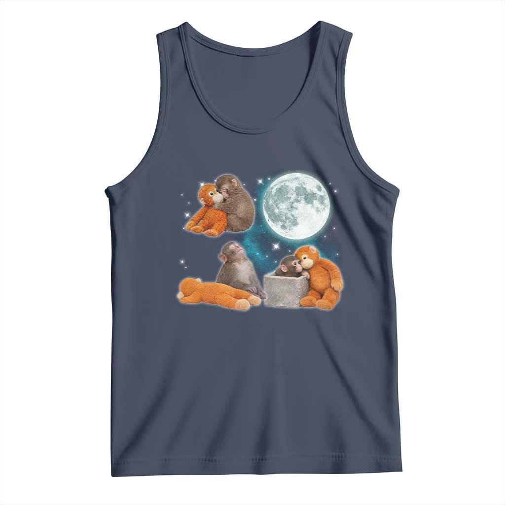 Baby Monkey Punch Tank Top Team Punch Monkey Viral Trend TS14 Navy Print Your Wear