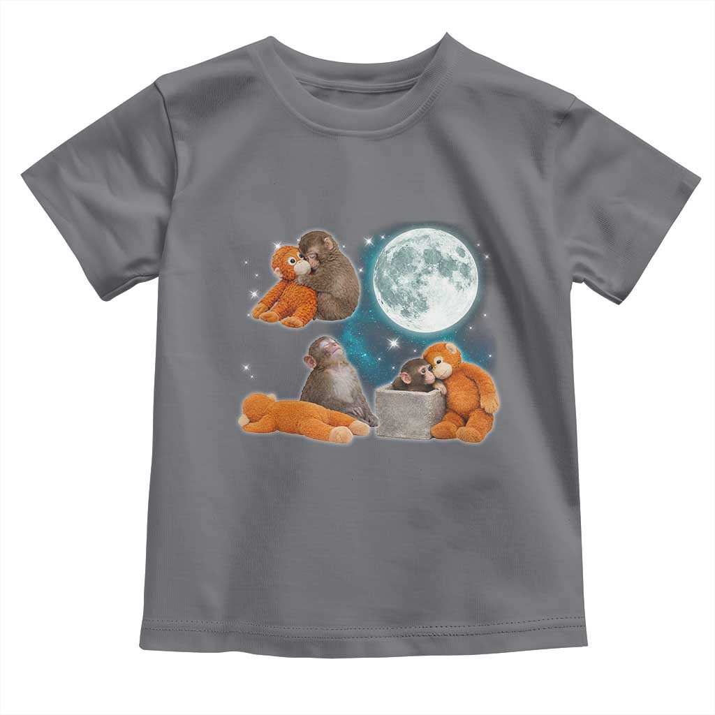 Baby Monkey Punch Toddler T Shirt Team Punch Monkey Viral Trend TS14 Charcoal Print Your Wear