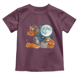 Baby Monkey Punch Toddler T Shirt Team Punch Monkey Viral Trend TS14 Maroon Print Your Wear