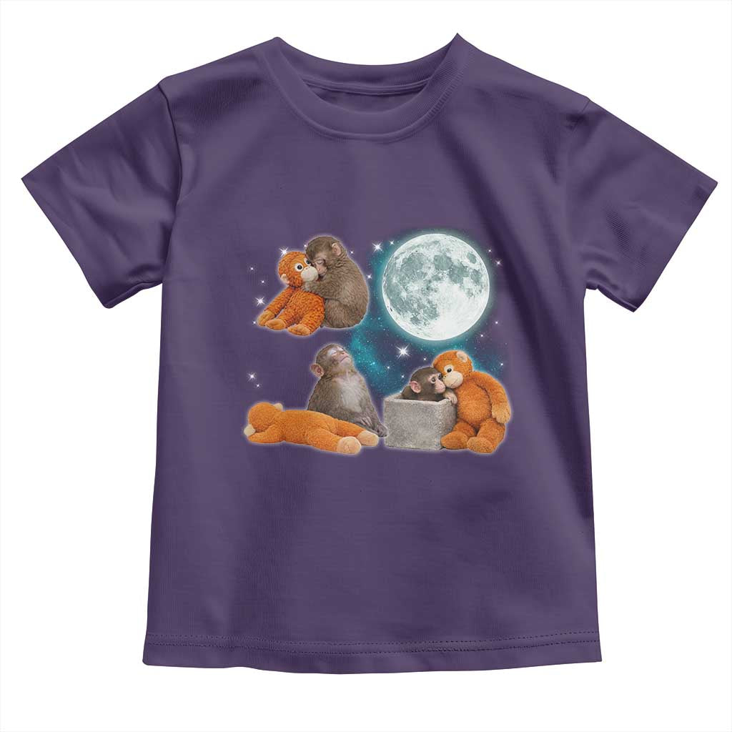 Baby Monkey Punch Toddler T Shirt Team Punch Monkey Viral Trend TS14 Purple Print Your Wear