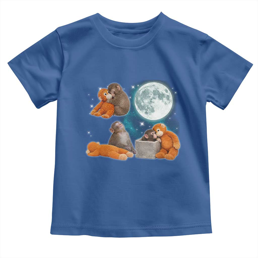 Baby Monkey Punch Toddler T Shirt Team Punch Monkey Viral Trend TS14 Royal Blue Print Your Wear
