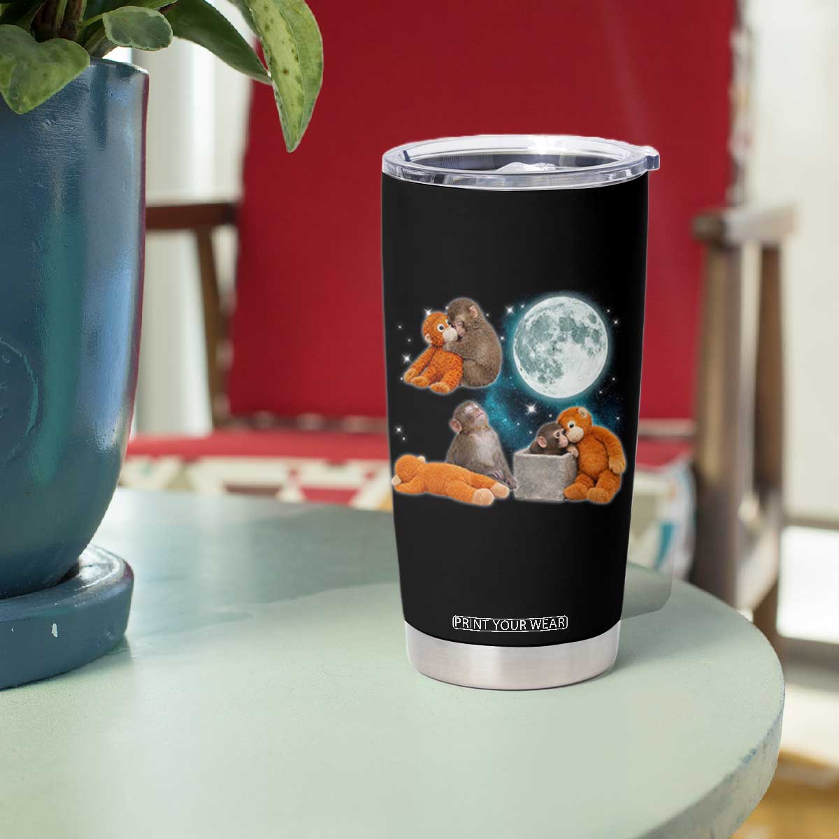 Baby Monkey Punch Tumbler Cup Team Punch Monkey Viral Trend TS14 Print Your Wear