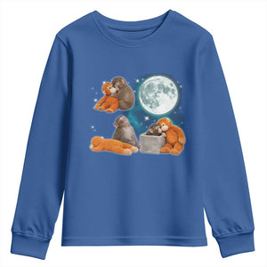 Baby Monkey Punch Youth Sweatshirt Team Punch Monkey Viral Trend TS14 Royal Blue Print Your Wear
