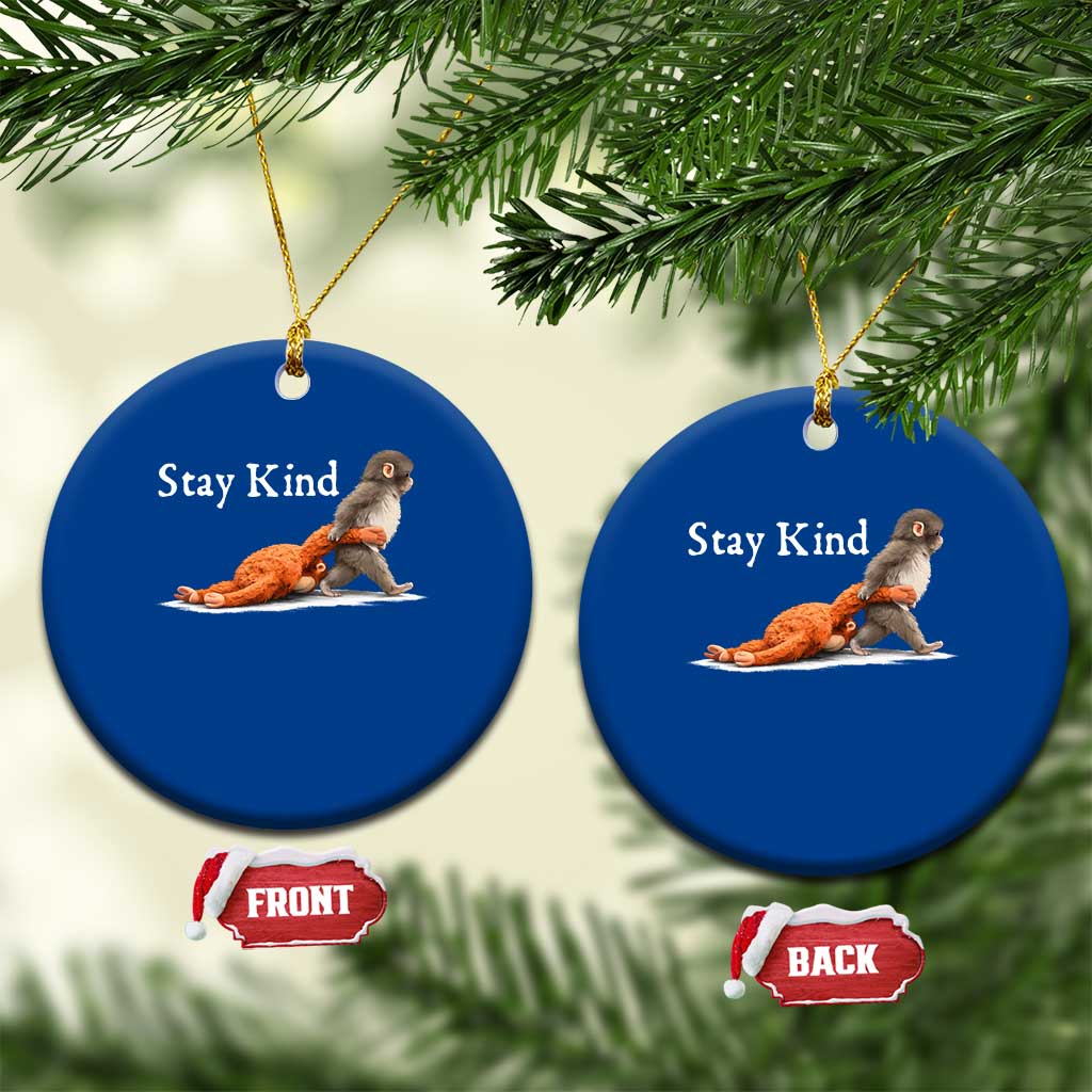 Punch Monkey Viral Trend Ceramic Ornament Stay Kind TS14 1pc Blue Print Your Wear