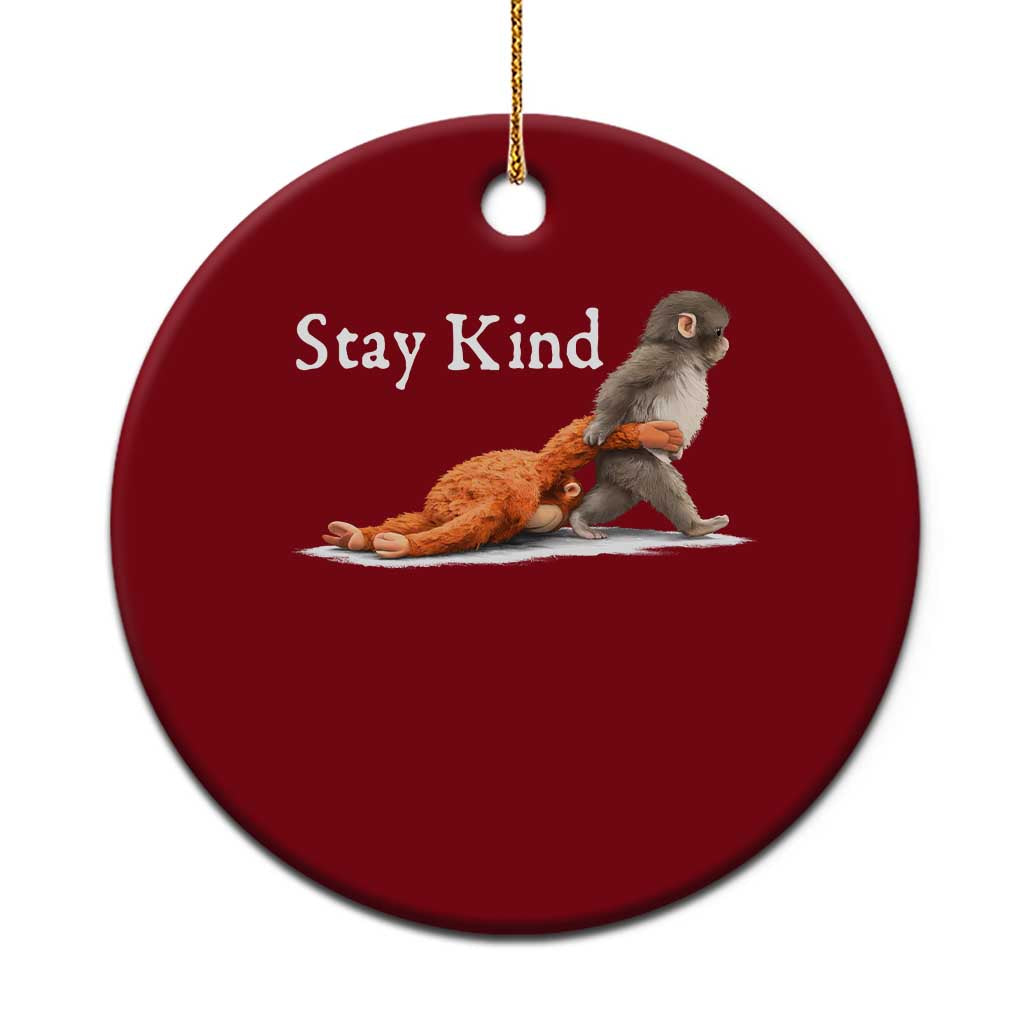 Punch Monkey Viral Trend Ceramic Ornament Stay Kind TS14 1pc Red Print Your Wear