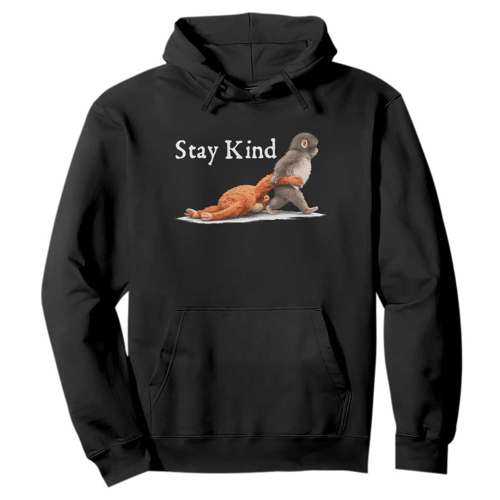 Punch Monkey Viral Trend Hoodie Stay Kind TS14 Black Print Your Wear