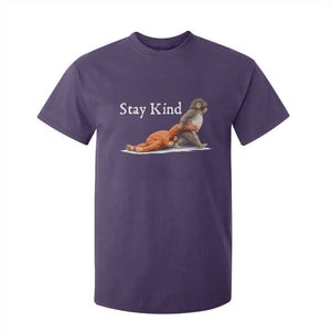 Punch Monkey Viral Trend T Shirt For Kid Stay Kind TS14 Purple Print Your Wear