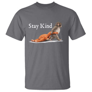 Punch Monkey Viral Trend T Shirt Stay Kind TS14 Charcoal Print Your Wear