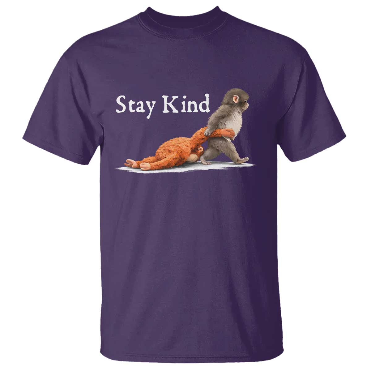 Punch Monkey Viral Trend T Shirt Stay Kind TS14 Purple Print Your Wear