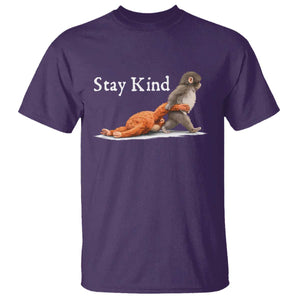 Punch Monkey Viral Trend T Shirt Stay Kind TS14 Purple Print Your Wear
