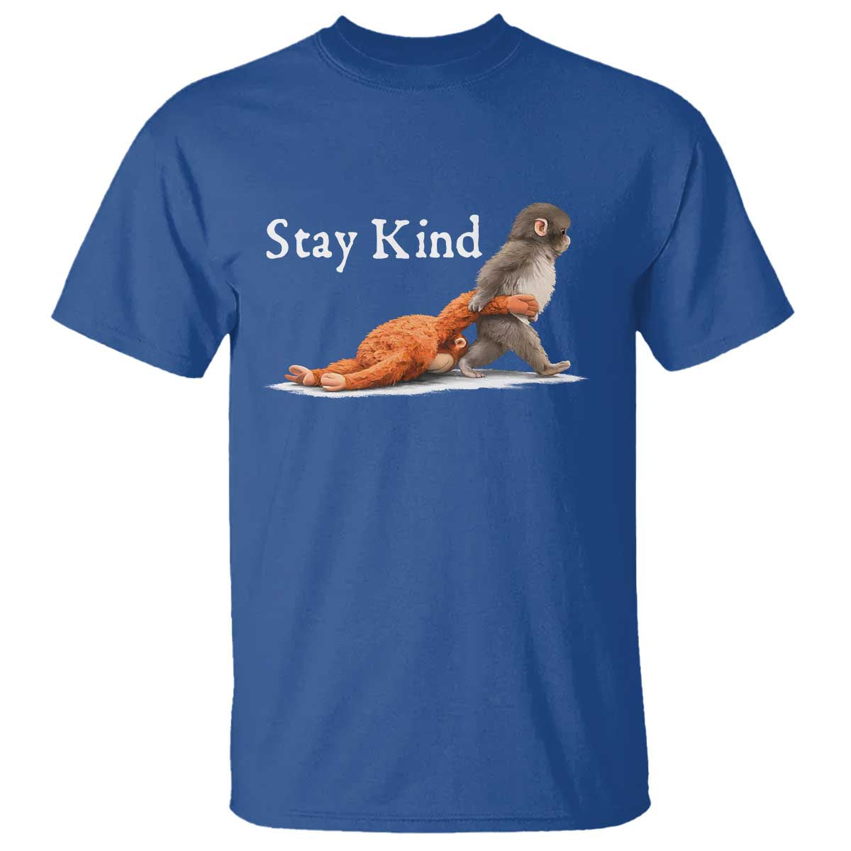 Punch Monkey Viral Trend T Shirt Stay Kind TS14 Royal Blue Print Your Wear