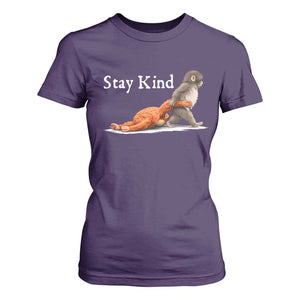 Punch Monkey Viral Trend T Shirt For Women Stay Kind TS14 Purple Print Your Wear
