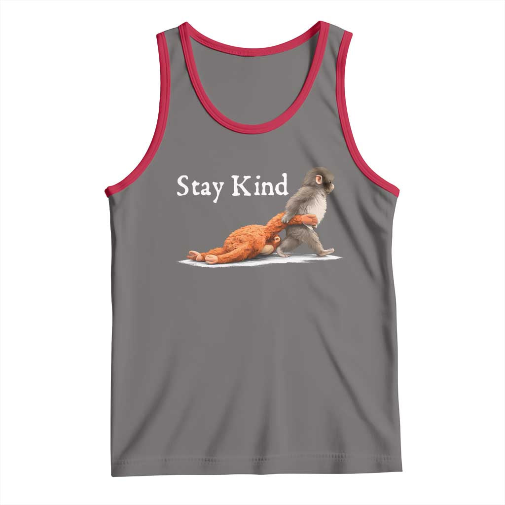 Punch Monkey Viral Trend Tank Top Stay Kind TS14 Deep Heather Red Print Your Wear