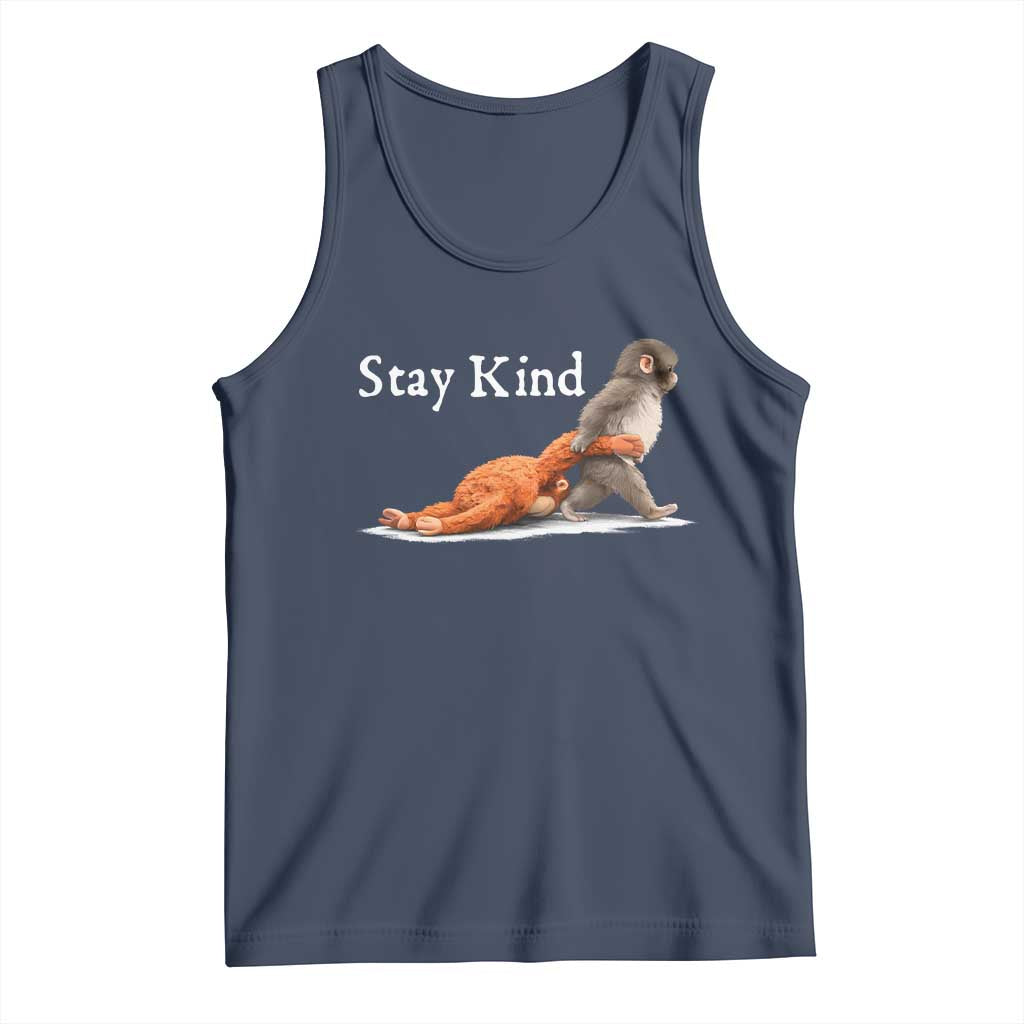 Punch Monkey Viral Trend Tank Top Stay Kind TS14 Navy Print Your Wear