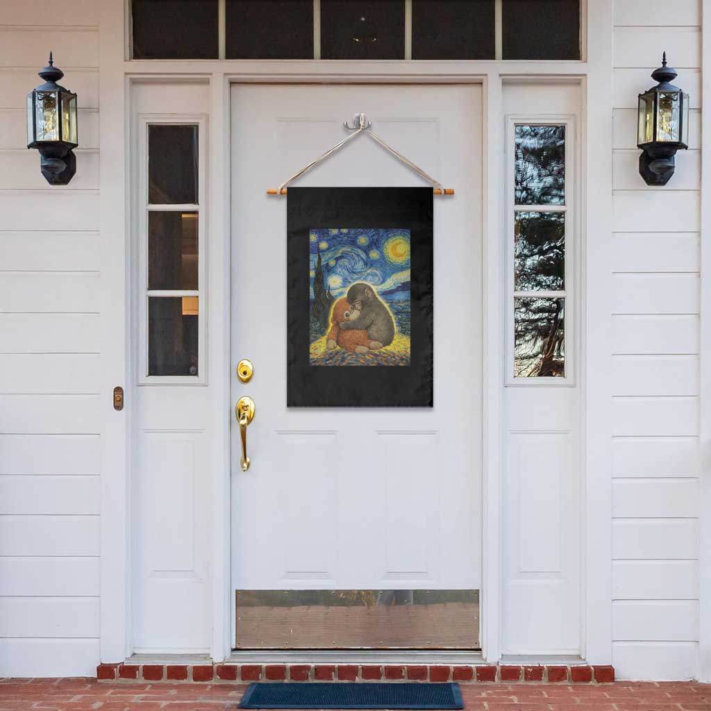 Punch Monkey Starry Night Viral Trend Garden Flag TS14 Print Your Wear