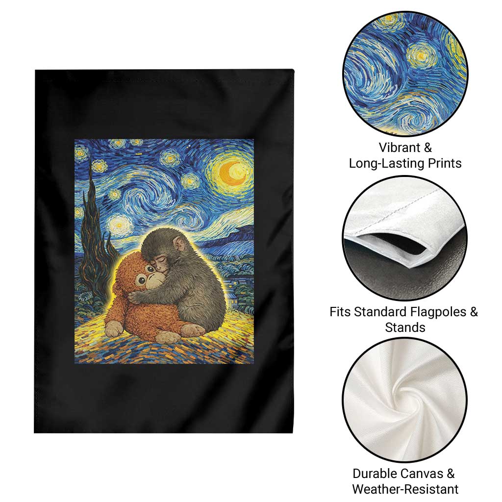 Punch Monkey Starry Night Viral Trend Garden Flag TS14 Print Your Wear